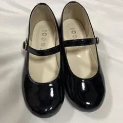 キッズ　日本製　raco 黒 フォーマルシューズ バックル付き