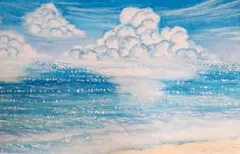 海と空の風景画 アクリル画 キャンバスアート - メルカリ