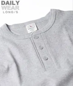 AVIREX DAILY WEAR ヘンリーネック ロングスリーブ グレー Lのサムネイル