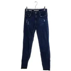 Bershka スキニーデニム ダメージ加工 ストレッチ 36 S 春秋 美脚