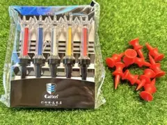 紛失防止　マグネット付きロングゴルフティー 9㎝5本➕ショートティーレッド10本のサムネイル