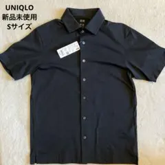 レ*ン様 新品未使用　ユニクロ　エアリズムコットンフルオープンポロシャツ　ブラッ