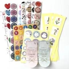 サンキューシールセット 音符シール　　季節シール　146枚