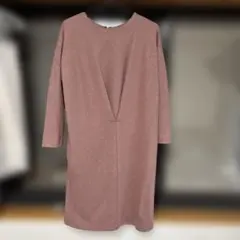 nano ピンク Vネック ワンピース