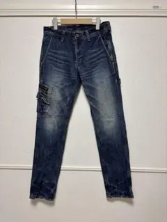 john bull ジョンブル サイドカーゴ USED加工 デニムパンツ Mのサムネイル