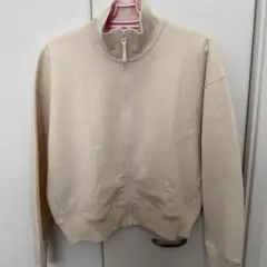 ユニクロ ドライスウェットリラックスブルゾン オフホワイト L