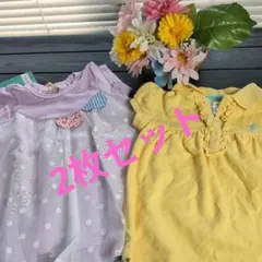 【新品1枚】ワンピースサイズ80・ポロシャツ90センチ2枚セット　ベビー服