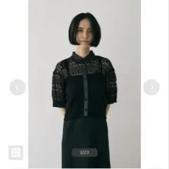 【新品未使用タグなし】M_ CROCHET KNIT SHIRTのサムネイル