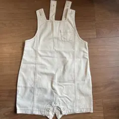 未使用品！Baker クリーム色オーバーオール&帽子セット