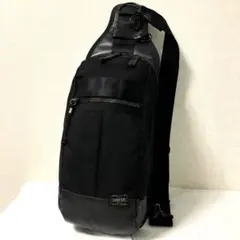 美品✨ポーターヒート スリングショルダー ボディバッグ ショルダーバッグブラック