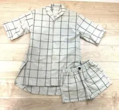 undeny. チェック柄 シャツ＆ショートパンツ　セット 120