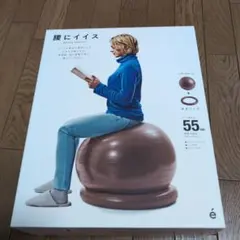 érugam 腰にイイス バランスボールチェア 55cm ブラウン