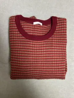 GU チェック　ニット