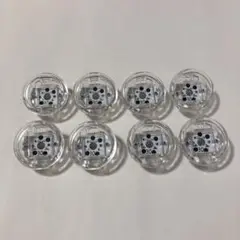 コミックノイズ　薄型押しボタン枠　円形ベゼル　30mmサイズ　クリア　8個セット