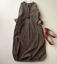 コーデュロイ ロングワンピース