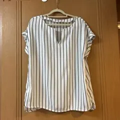 OPAQUE.CLIP ストライプ 半袖シャツ