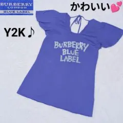 BURBERRY BLUE LABEL Y2K トップス シャツ ロゴ フリル袖