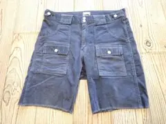 BIG JOHN コーデュロイ ショートパンツ ネイビー Lのサムネイル