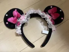 ディズニー カチューシャ ミニー バラ ピンク フリル