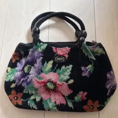 FEILER フェイラー　レディース　ハンドバッグ　ミニバッグ　黒　花柄　花刺繍