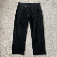 レソト製/リーバイス 550/サルファブラック/後染/センタープリーツ