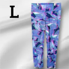 美品 レギンス ヨガパンツ L スパッツ ブルー系 キッズ ダンス