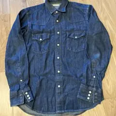 GU ダークブルー デニムシャツ ユニクロ メンズS