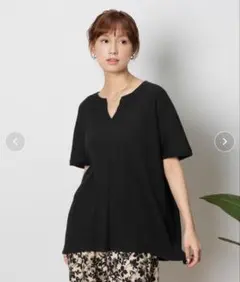 HONEY SUCKLE ROSE　新品・タグ付き Мサイズ　黒　半袖リブＴのサムネイル
