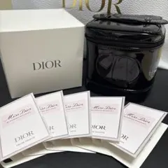 di o r ブラック ロゴ入り ポーチ 香水サンプル付き