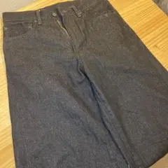 GUバレルレッグジーンズ28ダークグレー