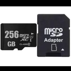 【新品・未使用】256GB microSDカードTF マイクロSDアダプター付き