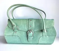 【H-65⑥】送料込 BーFIELOハンドバック　31x9x20㎝ミントグリーン