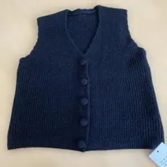 ブラック Vネック ベスト フリーサイズ