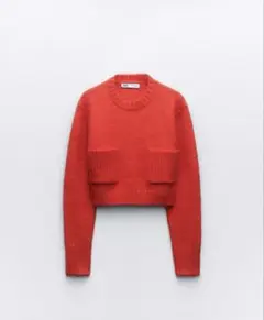 ZARA ソフトニット　クロップドセーター