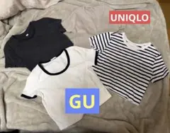 GU UNIQLO 半袖Tシャツ ミニTシャツ クロップド丈 S～M