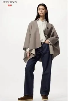 ユニクロJW ANDERSON ダークブルー ストレートデニムW61