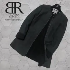 バナナリパブリック 羊革ダブルフェイス ムートンコート 黒 XS