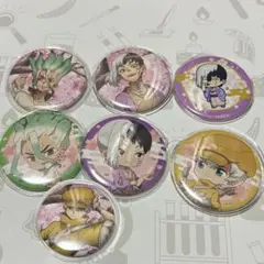 Dr.stone 缶バッジセット　石神千空&Dr.ゼノ&七海龍水&あさぎりゲン Dr.stone 缶バッジ 石神千空&Dr.ゼノ&七海龍水&あさぎりゲン&コハク