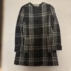 ZARA BASIC チェック　ロングコート