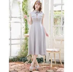 Jewels ドレス　グレー　キャバドレス　ノースリーブ　ロングドレス