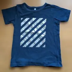 maarook 半袖Tシャツ ネイビー シルバー斜めラインのサムネイル