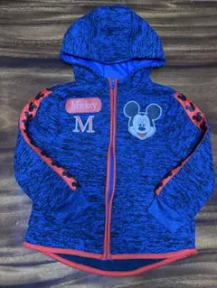 Disney ミッキーマウス キッズ パーカー ジップアップ 裏起毛 110