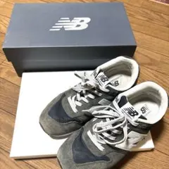 New Balance スニーカー グレー/ネイビー　23.5cm