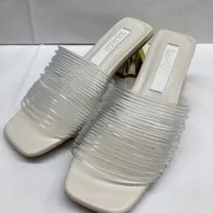 新品未使用NUOVOクリア ゴールドヒール サンダル Sサイズ 22.5cm