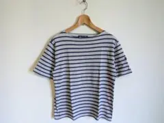 美品 SAINT JAMES セントジェームス ボーダーカットソー Tシャツ 灰