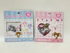 シュガーバニーズ　クリスタルシール サンリオ　しろうさ　くろうさ