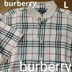バーバリーロンドン ノバチェック リネン半袖 シャツ
