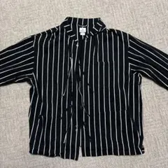 限定物　Charcoal ストライプジャケットシャツ Lサイズ