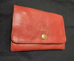 イルビゾンテ　レザー 二つ折り財布 赤 イタリア製