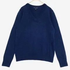 ギャップ　Vネック ウールニット　ネイビー　M